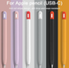Силіконовий чохол для Apple Pencil (USB-C) - Чорний з червоним