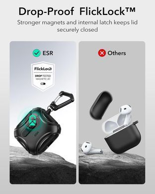 Чехол ESR Cyber FlickLock Case (HaloLock) with MagSafe для AirPods 4 - Black