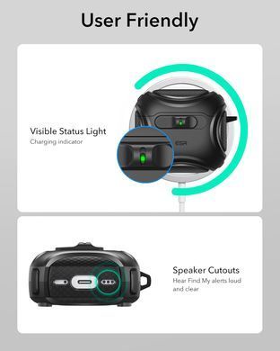 Чехол ESR Cyber FlickLock Case (HaloLock) with MagSafe для AirPods 4 - Black
