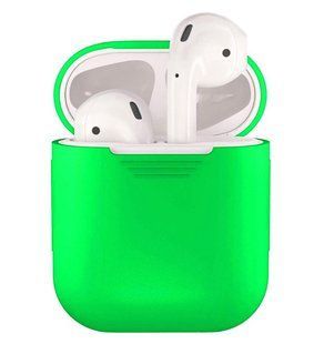 Чехол силиконовый для AirPods 1 / 2 - Ярко-зелёный
