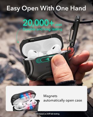 Чохол ESR Cyber FlickLock Snap-and-Charge Bundle with MagSafe для AirPods Pro 2 - Black