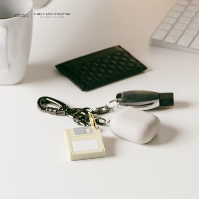 Чохол силіконовий для AirTag Elago Floppy Disk Case - White