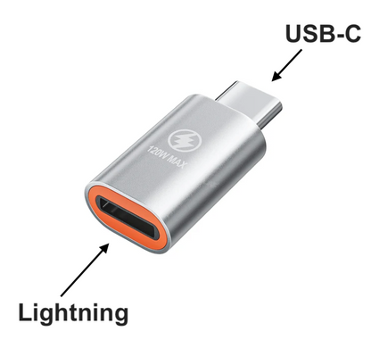 Перехідник Lightning to USB-C Adapter - Сріблястий