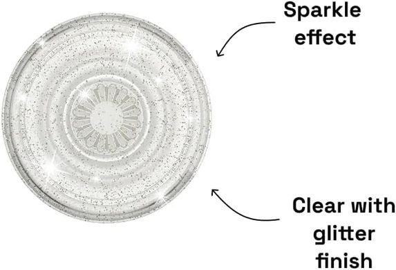 Тримач для телефону PopSockets Adhesive PopGrip - Clear Glitter Silver