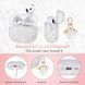 Чохол силіконовий з брелоком для AirPods 4 - Перлинний