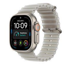 Ремінець Apple 49mm Translucent Gray Ocean&nbsp;Band - Natural Titanium Finish (MK7K4)