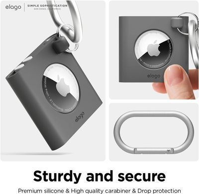 Чехол силиконовый для AirTag Elago iPod Shuffle Case - Dark Gray