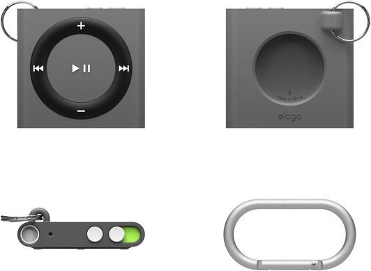 Чехол силиконовый для AirTag Elago iPod Shuffle Case - Dark Gray