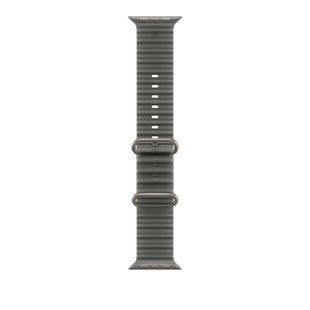 Ремінець Apple 49mm Translucent Black Ocean&nbsp;Band - Natural Titanium Finish (MK7P4)
