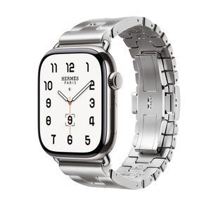 Ремешок Apple Watch Herm&egrave;s - 46mm Satin&eacute; Grand H - Large (MXJY3)