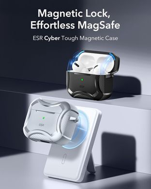 Чехол ESR Cyber Tough Case (HaloLock) with MagSafe для AirPods 4 - Gray