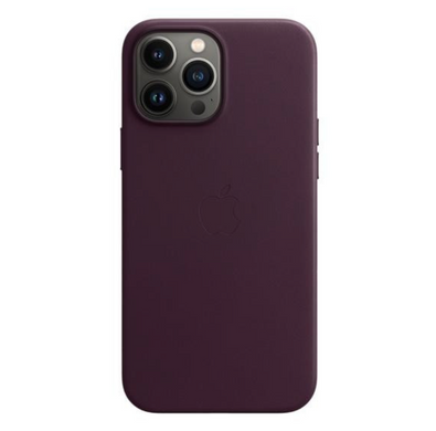Чохол Apple iPhone 13 Pro Max Leather Case with MagSafe - Dark Cherry (MM1M3)