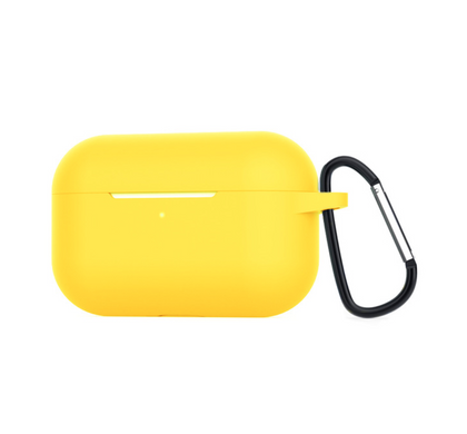 Желтый силиконовый чехол с карабином для AirPods Pro 1