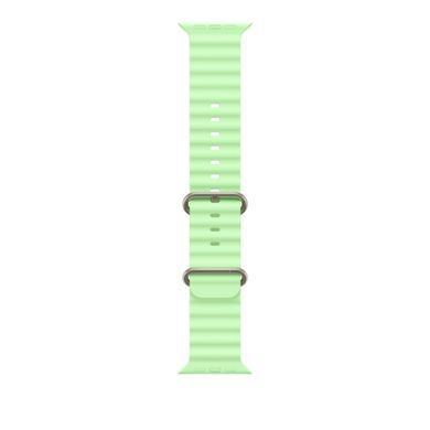 Ремешок Apple 49mm Neon Green&nbsp;Ocean Band - Natural Titanium Finish (MGCF4)