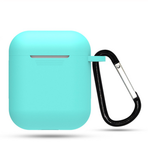 Чохол силіконовий з карабіном для AirPods 1 / 2 - Бірюзовий