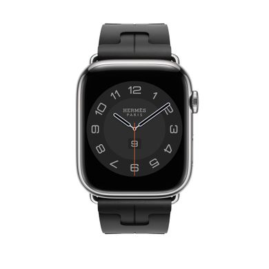 Ремнінець Apple Watch Hermès - 45mm Noir Kilim Single Tour (MTHX3)