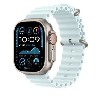 Подовжувач для ремінця Apple Ocean Band Extension - Natural Titanium Finish 49mm - Ice Blue (MXTG3)