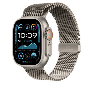 Ремешок Apple 49mm Natural Titanium Milanese Loop - Medium (MXKC3)