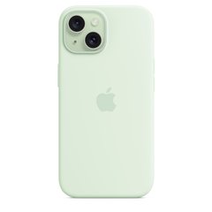Чехол Apple iPhone 15 Silicone Case with MagSafe - Soft Mint (MWNC3)