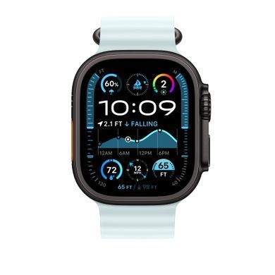 Подовжувач для ремінця Apple Ocean Band Extension - Black Titanium Finish 49mm - Ice Blue (MYP93)