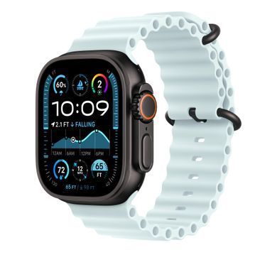 Подовжувач для ремінця Apple Ocean Band Extension - Black Titanium Finish 49mm - Ice Blue (MYP93)