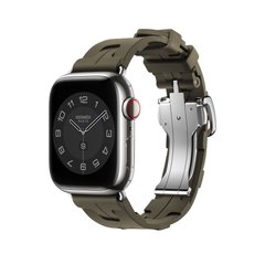 Ремнінець Apple Watch Hermès - 41mm Kaki Kilim Single Tour (MWP03)