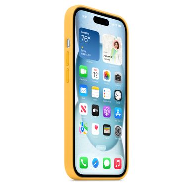 Чохол Apple iPhone 15 Silicone Case with MagSafe - Sunshine (MWNA3)