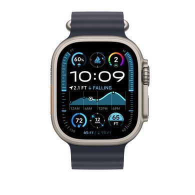 Подовжувач для ремінця Apple Ocean Band Extension - Natural Titanium Finish 49mm - Navy (MXTJ3)