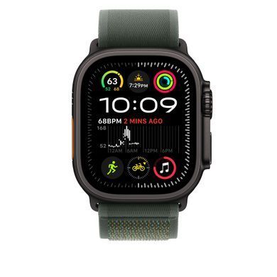 Ремешок Apple 49mm Green Trail&nbsp;Loop&nbsp;-&nbsp;M/L - Black Titanium Finish (MYQ43)