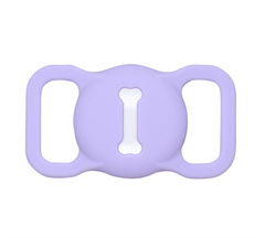 Фиолетовый силиконовый чехол для AirTag на ошейник для собак