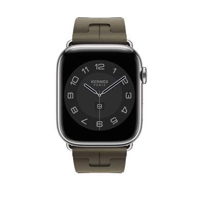 Ремнінець Apple Watch Hermès - 45mm Kaki Kilim Single Tour (MTJ23)