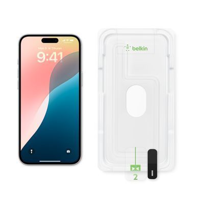 Захисне скло для екрану Belkin UltraGlass 2 Screen Protector for iPhone&nbsp;16&nbsp;Plus&nbsp;|&nbsp;15&nbsp;Plus (HR282)