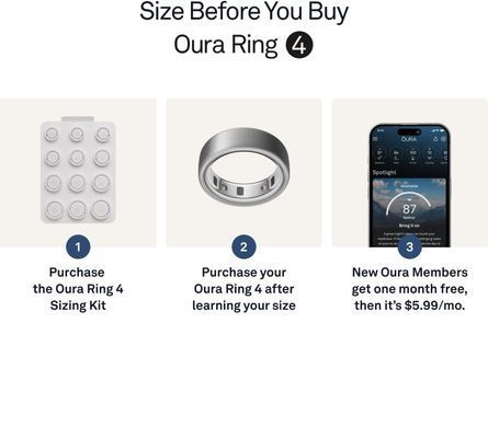 Смарт-кільце Oura Ring 4 - Brushed Silver