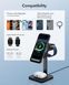 Бездротова зарядна станція ESR 15W 3-in-1 Wireless Charging Station with CryoBoost (HaloLock) - Black