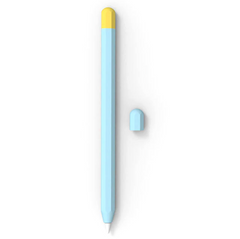 Силиконовый чехол для Apple Pencil 2 - голубой с желтым