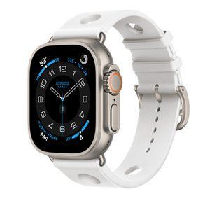 Ремінець Apple Watch Herm&egrave;s - 49mm Blanc Scub&rsquo;H Diving (MGND4)