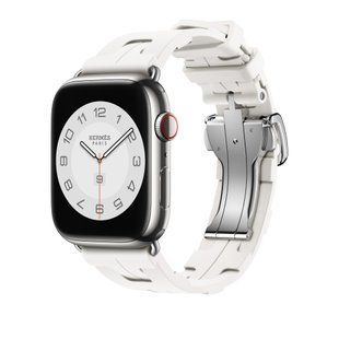 Ремнінець Apple Watch Herm&egrave;s - 45mm Blanc Kilim Single Tour (MWP13)