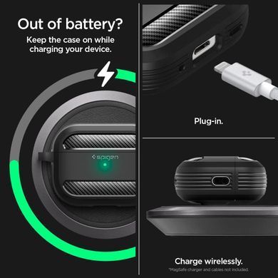Чохол поліуретановий Spigen Rugged Armor для AirPods Pro 1/2