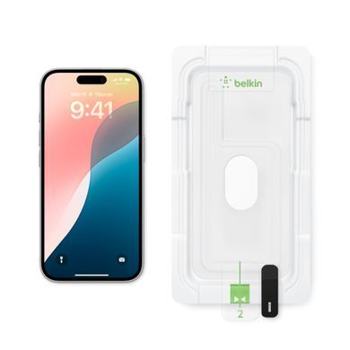 Защитное стекло для экрана Belkin UltraGlass 2 Screen Protector for iPhone&nbsp;16&nbsp;|&nbsp;15&nbsp;(HR262)