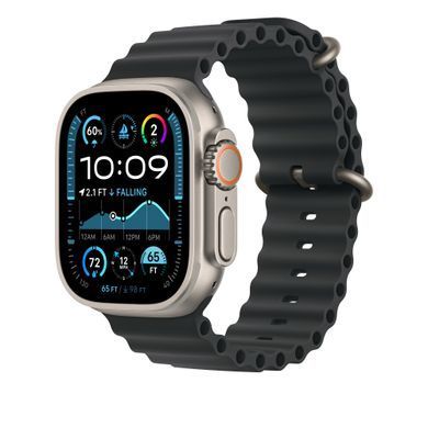 Удлинитель для ремешка Apple Ocean Band Extension - Natural Titanium Finish 49mm - Black (MXTM3)