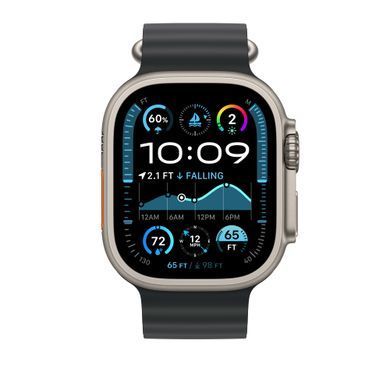 Удлинитель для ремешка Apple Ocean Band Extension - Natural Titanium Finish 49mm - Black (MXTM3)