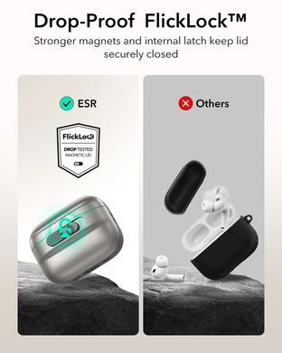 Чохол ESR Pulse FlickLock Case with MagSafe для AirPods Pro 3 - Titanium