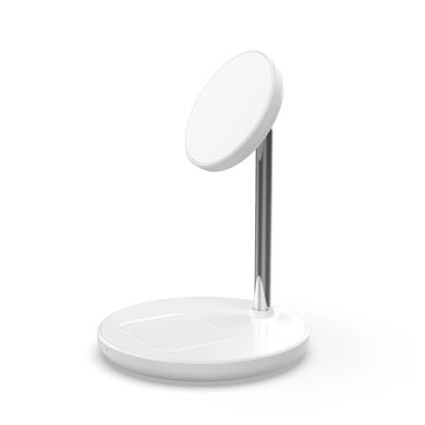 Беспроводная зарядка 2 в 1 для iPhone с MagSafe + AirPods - Белая