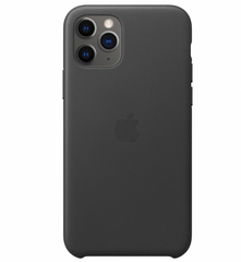 Чехол Apple iPhone 11 Pro Leather Case - Black (MWYE2)