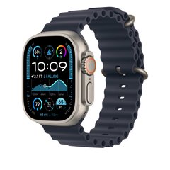 Ремінець Apple 49mm Navy Ocean Band - Natural Titanium Finish (MXTH3)