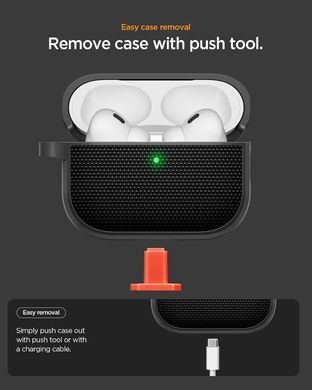 Чохол Spigen Classic Fit for AirPods Pro 3 Case Premium Fabric Cover with Carabiner - Black