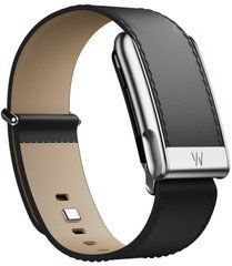 Ремінець Whoop LeatherLuxe Straight Band | Black/Cream with Titanium S/M для Whoop 5.0 One/Peak/MG Life