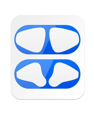 Синя пилозахисна наклейка для AirPods 2 Wireless Case