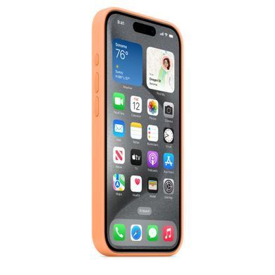 Чехол Apple iPhone 15 Pro Silicone Case with MagSafe - Orange Sorbet (MT1H3)