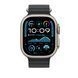 Ремінець Apple 49mm Black Ocean&nbsp;Band - Natural Titanium Finish (MXTL3)